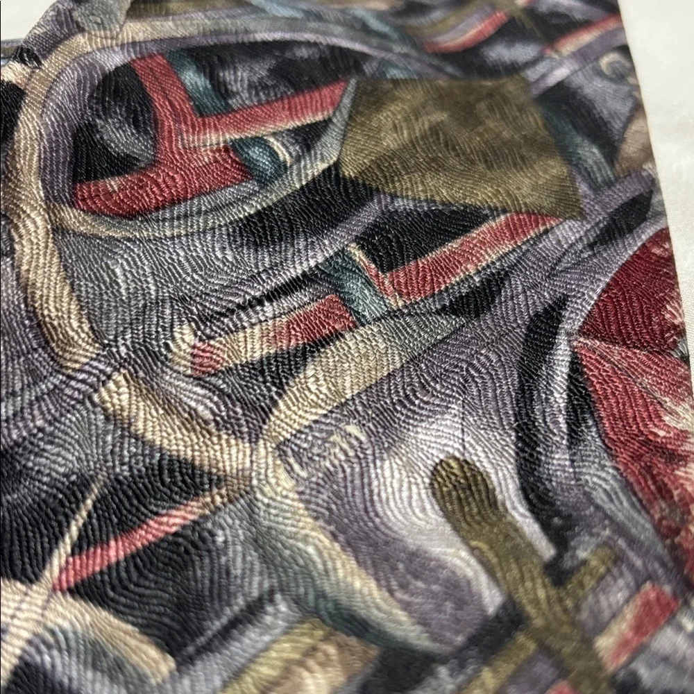 J. Garcia Artistic Red and Gray Tie - Picture 4 of 5